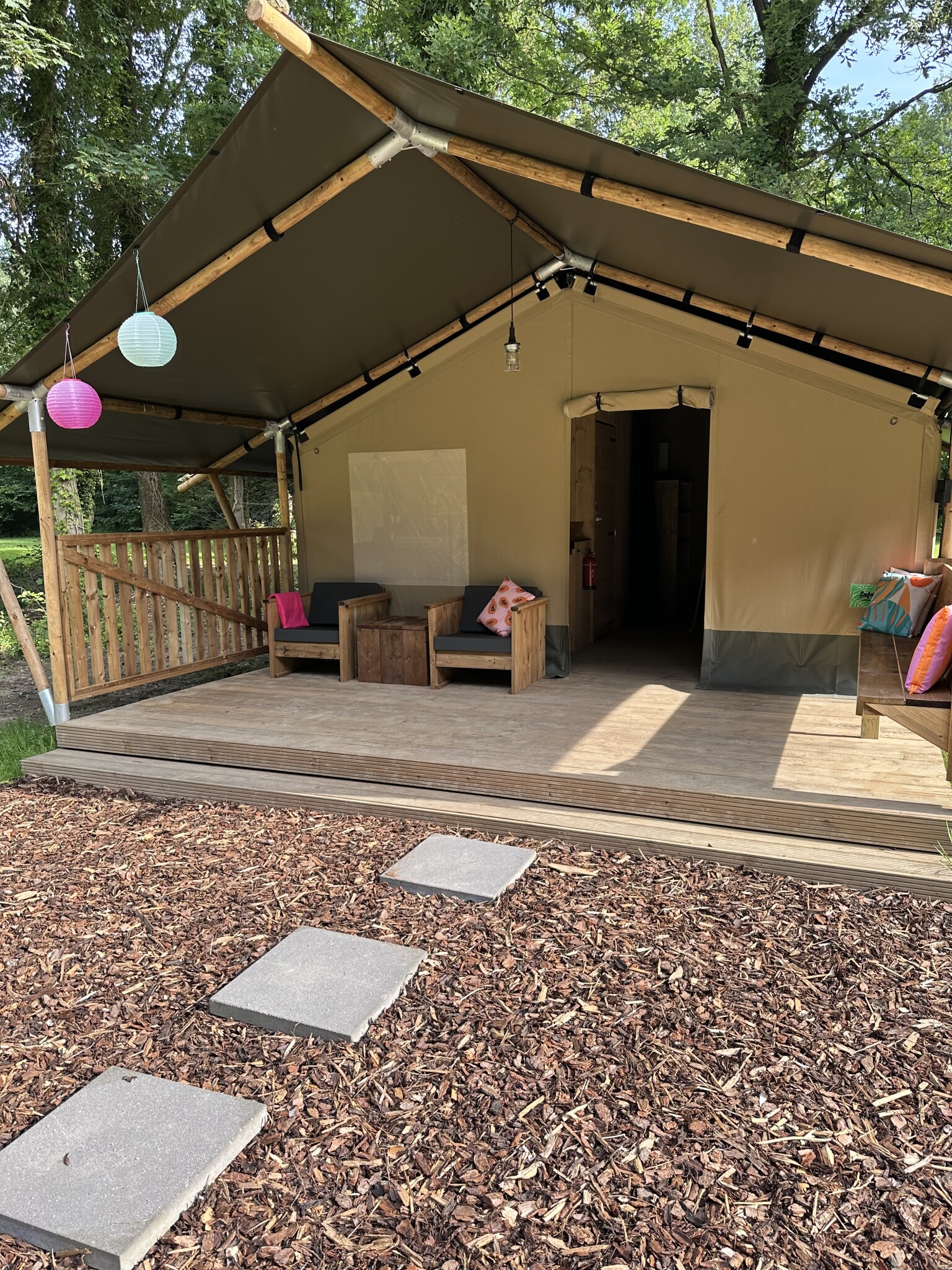 Camping de Boskant - Tenda safari 4 persone con servizi igienici inclusi