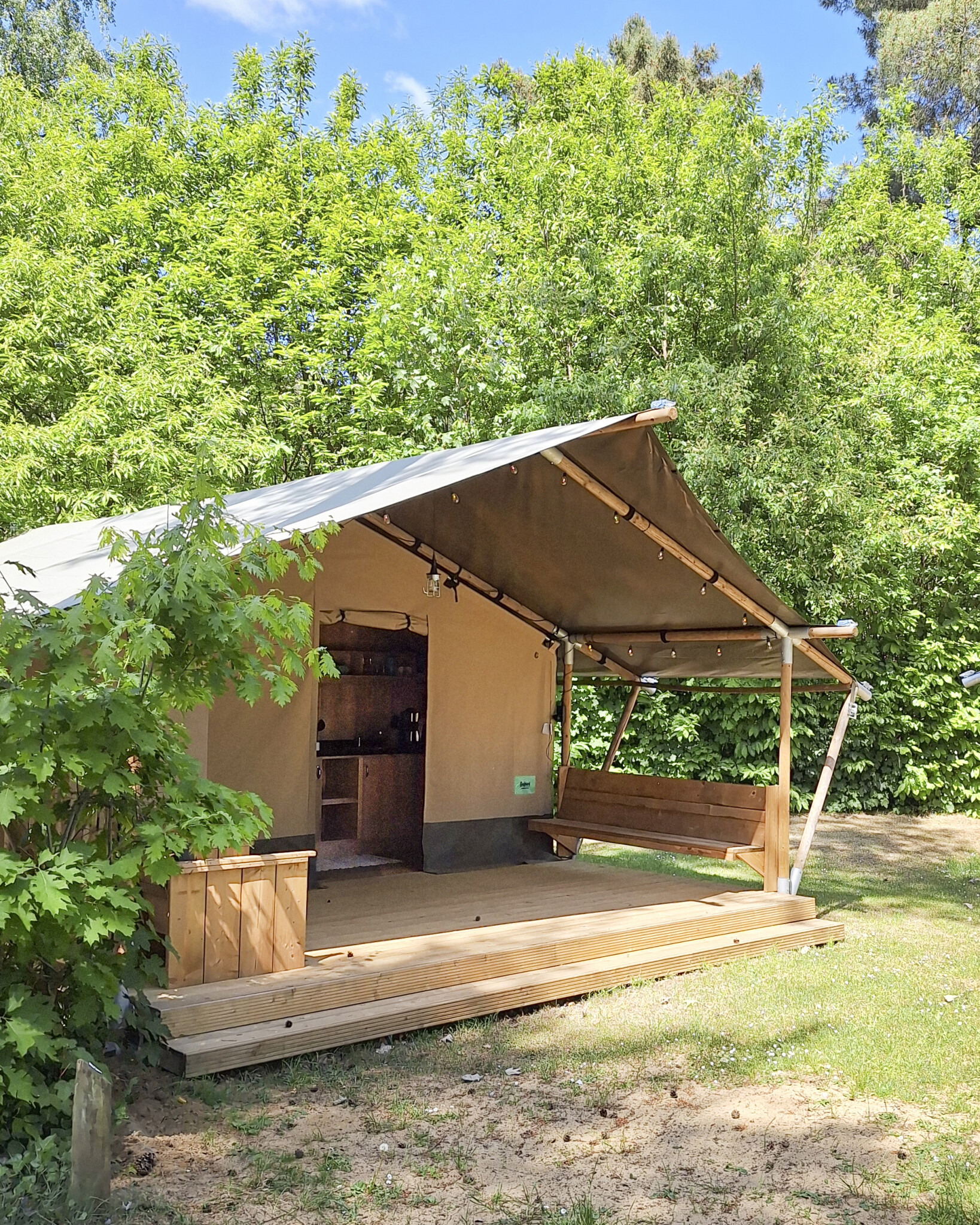 Camping Kempen - Tente Safari pour 4 personnes avec sanitaire