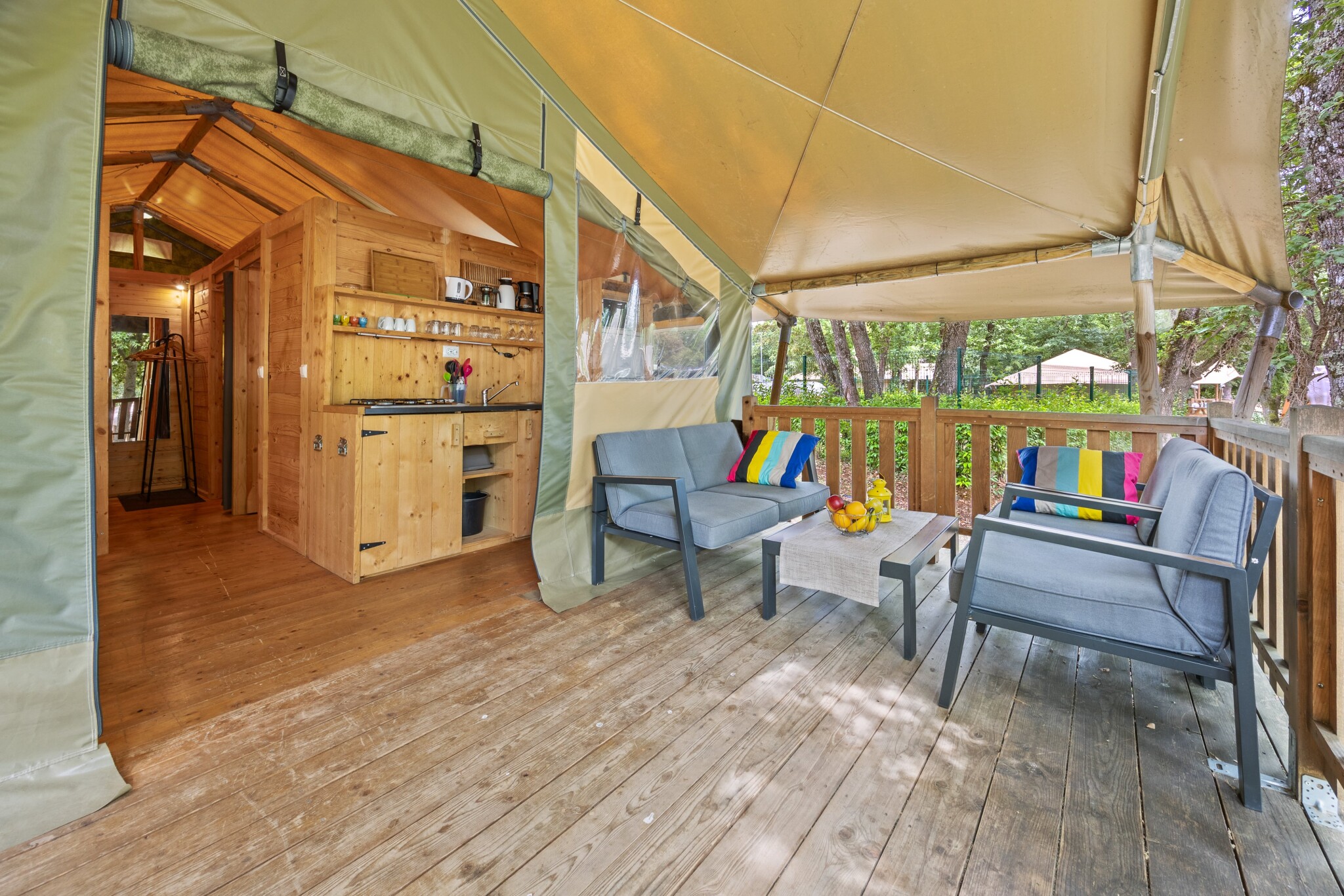 Valkanela - Safari tent Sunset + amenities + air conditioning (6P)